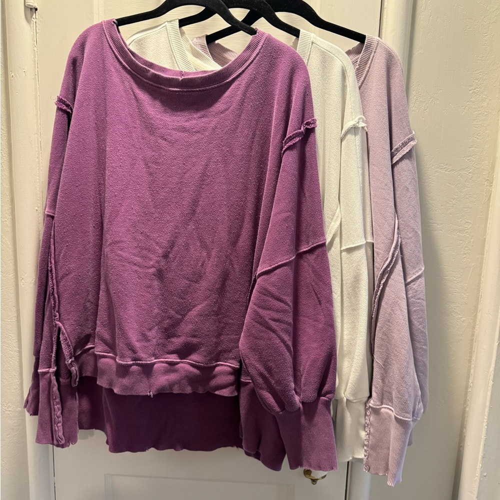 Set of Free People Camden Sweatshirts